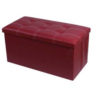 Hot Selling Living Room Furniture Foldable <b>Ottoman</b> Storage <b>Stool</b> Leather Storage <b>Ottoman</b> Long - Product Image 3