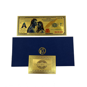 ธนบัตรฟอยล์ชุบทอง24K <span class=keywords><strong>ตั๋ว</strong></span>100สะสมลายอวตารภาพยนตร์แบบกำหนดเอง - Product Image 4
