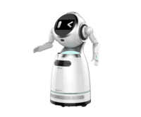 Robot de service d'accueil humanoïde intelligent avec reconnaissance faciale, contrôlé par application et recharge automatique, pour entreprises, hôtels et bureaux
