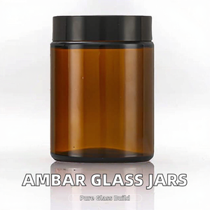 Ambar Color Custom Eye Cream <b>Glass</b> <b>Jars</b> 5g-50g <b>with</b> Aluminum <b>Lid</b> in Stock/ - Product Image 2
