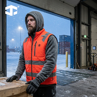 Gilet matelassé haute visibilité JIADE Classe 2, gilet de sécurité anti-hiver, gilet réfléchissant, vêtements de travail, gestion d'entrepôt en extérieur
