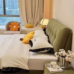 Großhandel Chenille-Polsterbetten in Voll- und Kingsize, Samtbettgestell mit Stauraum - Product Image 4