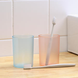 Vaso de plástico esmerilado transparente JW-7730, 301-400ml, vaso nórdico de color para enjuague bucal, para uso en el baño - Product Image 2