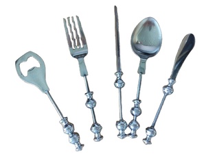 Novedad, vajilla <span class=keywords><strong>de</strong></span> bricolaje, cuchillo moldeable, tenedores, utensilios, añadir cuentas <span class=keywords><strong>de</strong></span> joyería <span class=keywords><strong>de</strong></span> cristal, cucharas <span class=keywords><strong>de</strong></span> cubiertos moldeables <span class=keywords><strong>de</strong></span> Metal decoradas - Product Image 3