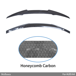 For A4/S4 B9 B9.5 M4 Style Real Honeycomb Carbon Fiber Material <b>Rear</b> <b>Spoiler</b> Trunk Wing 2017-2024 - Product Image 2
