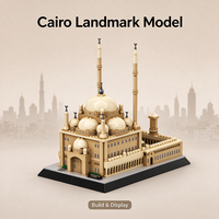 620 pièces, blocs de construction de la mosquée Mohammed Ali à Cairo, Égypte, architecture de renommée mondiale, modèle de collection, kit de construction, cadeau, kits de blocs de construction