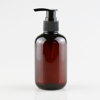 Bouteille à pompe en plastique vide, contenant à base de savon liquide, pour le lavage des mains, à l'alcool, désinfectant pour les animaux de compagnie, brun, 6oz, 8oz, 16oz, 250ml