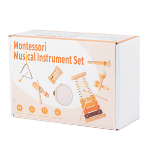Juego de Instrumentos Musicales de Madera para Niños, Kit de Percusión con Xilófono y Tambor, Juguetes Sensoriales de Aprendizaje Temprano - Product Image 4