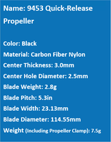 Hélice pliable Psy FPV 9453 de 9,4 pouces en fibre de carbone et nylon, haute performance, noire, pour moteur de drone, accessoires