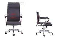 Chaise de bureau de direction moderne ergonomique, pivotante et confortable, avec accoudoir, noire