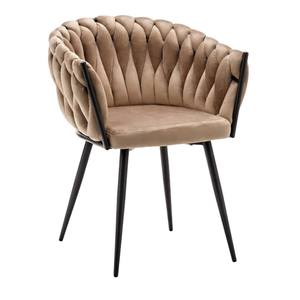 Luxury Tufted Velvet Dining Armchair Upholstered Accent <b>Chair</b> with Gold Metal Legs Modern Home Hotel Apartment Furniture - Product Image 2