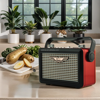 Eletree R-1973BTL Rétro Portable Xbass Rechargeable Haut-Parleur Lampe de Poche Solaire Sans Fil SW AM Fm Radio