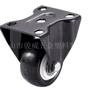 Furniture Caster 1.5 Inch PU Wheel <b>Swivel</b> With Brake Plate Mount Durable - Product Image 5