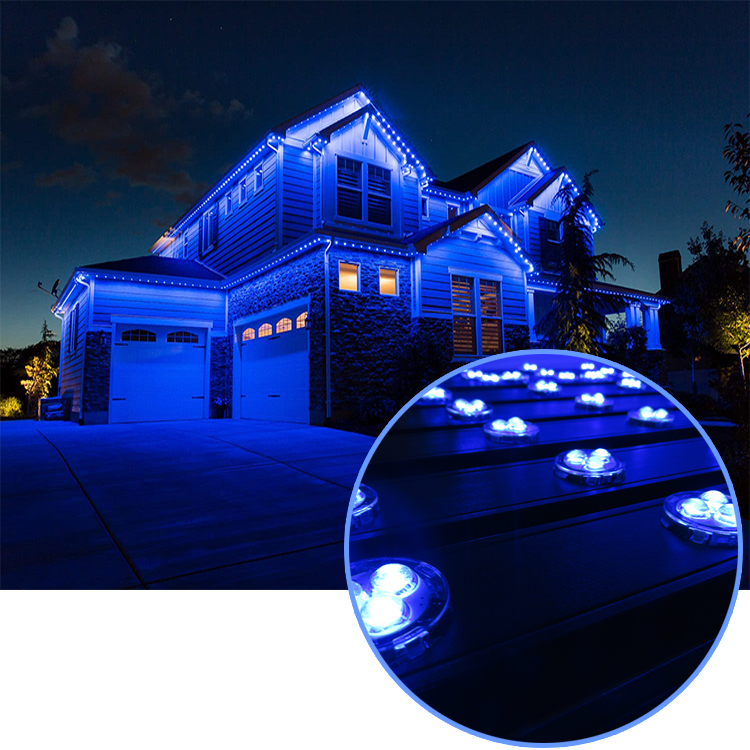 Etop Outdoor Waterproof Body Point Light Strings Source Permanent Christmas Track Lights 30mm RGBW UCS2904 LED Pixel Light
