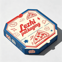 Boîte à pizza octogonale unique, structure rigide, contrôle de l'humidité, 12-16 pouces, emballage de livraison, logo personnalisé, certifiée FSC