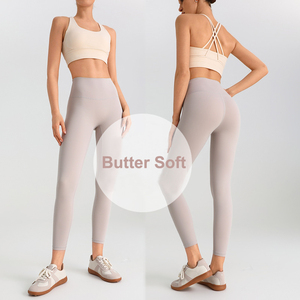 高弹力女式高腰提臀裤跑步健身锻炼运动短裤瑜伽打底裤氨纶涤纶混纺 - Product Image 4