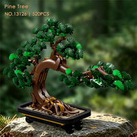 MJI 13126 Selamat Datang Pohon Pinus Bonsai MOC Blok Bata Model Edukatif Perakitan Mainan Blok Bangunan Set Hadiah Grosir Juguetes