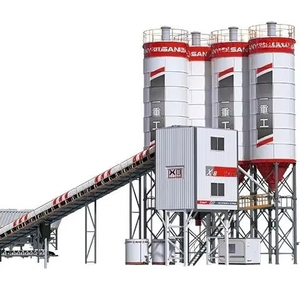 Trộn bê tông thiết bị nhà máy hzs180x8 180m3/h trang bị 4 * 100ton xi măng Silo & cát và sỏi hệ thống sưởi ấm - Product Image 1