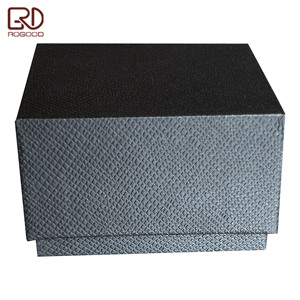 ROGOOD Caixa de Presente Rígida de Duas Peças em Papel Texturizado Preto Elegante para Armazenamento de Anéis e Brincos P2217 - Product Image 6