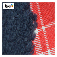 Tissu à carreaux collés en molleton de liaison en flanelle et Sherpa pour vêtements d'hiver durables et chauds