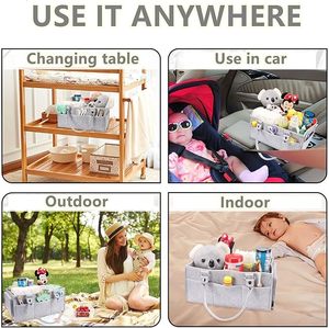 Hộp lưu trữ tã Caddy sơ sinh cần thiết bé tã Caddy tổ chức xử lý nhà trẻ tổ chức cảm thấy bé tã lưu trữ túi - Product Image 5