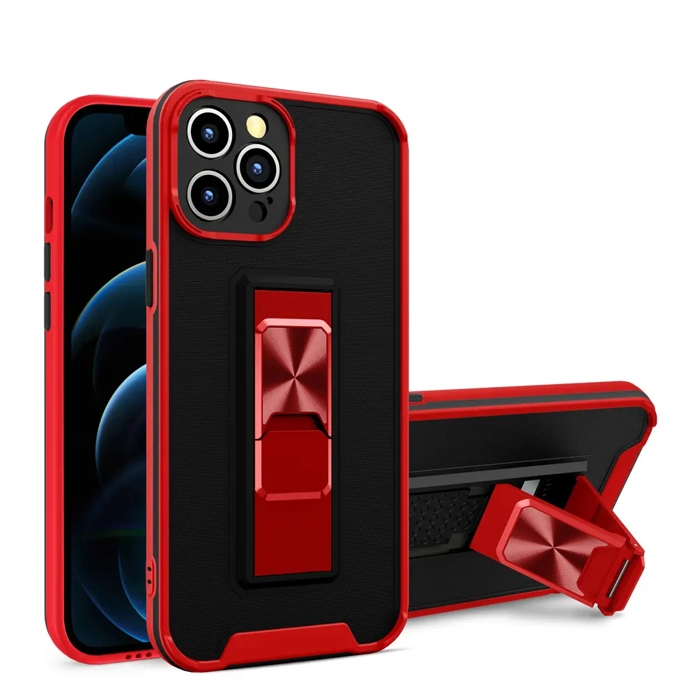 2021 New Car Magnet Built-in Kickstand 2-in-1Luxury Shockproof Phone Case For IPhone 11 12pro 13 pro MAX