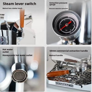 Macchina per <span class=keywords><strong>Caffè</strong></span> Espresso Semi-Automatica in Acciaio Inox, 9 Bar di Pressione, per Uso Domestico e Commerciale, Display Touch Screen - Product Image 3
