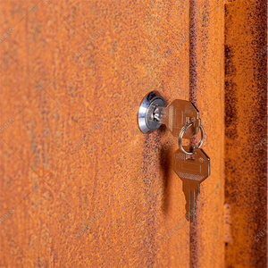 Buzón extra grande de acero corten personalizable a prueba de herrumbre para exteriores, duradero y elegante - Product Image 3