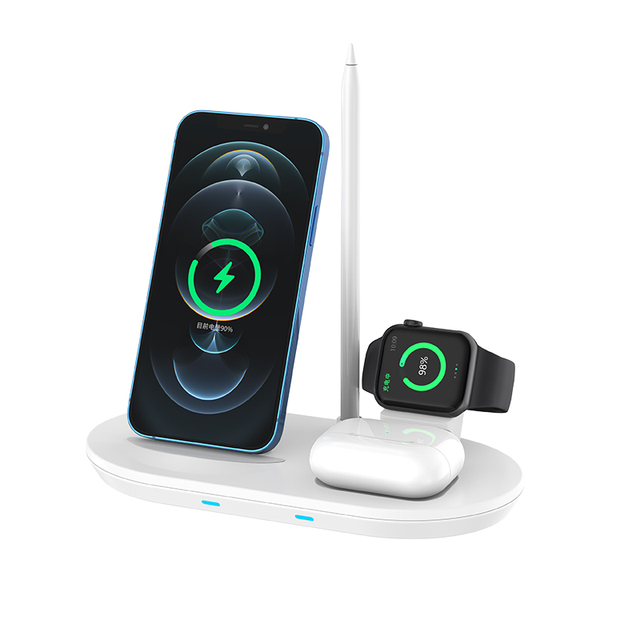 Hot Sale 4 in 1 Multi Function Fast Wireless Charger for iPhone IWatch Air-pods 10W Charger Fast Charging