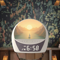 Nouveau Réveil Intelligent Électronique OEM avec Affichage Numérique, Fonction Snooze, Chargement USB, pour Enfants et Adultes, Horloge de Chevet Effet Lever et Coucher de Soleil