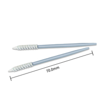Micro petit écouvillon de nettoyage à pointe en mousse pour salle blanche à tête spirale pointue pour caméra à fibre optique