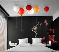 Plafonnier led suspendu en verre au design moderne et romantique, luminaire décoratif d'intérieur, idéal pour la chambre d'un enfant ou un mariage