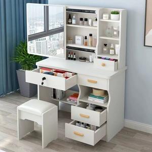 <span class=keywords><strong>Coiffeuse</strong></span> économique avec miroir <span class=keywords><strong>LED</strong></span>, ensemble moderne de <span class=keywords><strong>coiffeuse</strong></span> blanche avec miroir et tabouret pour la maison - Product Image 5