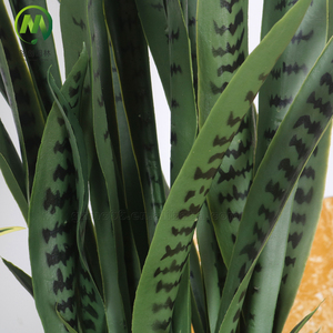Maßgefertigte Grüne Blattwerk-Bonsai-Schlangenpflanze, Simulierte Gartenlandschaftsdekoration, Sansevieria Trifasciata Prain aus Kunststoff - Product Image 5