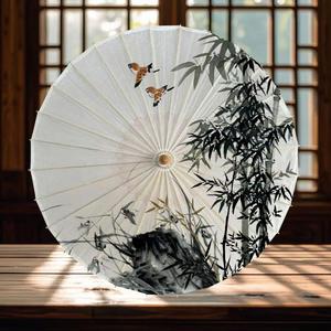 84CM Handmade <b>Bamboo</b> Paper Umbrella Elegant Straight Design Oilpaper <b>Panel</b> for Weddings Painted Techniques Party Style Hand Fan - Product Image 4