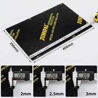 JUNAPAI Feuille d'insonorisation et plaque anti-vibration en caoutchouc butyle de 2 mm d'épaisseur pour utilisation à haute/basse température