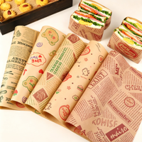 Kertas Pembungkus Anti Air dan Anti Minyak untuk Hamburger, Sandwich, BBQ, Takeaway, Grosir, Kertas Anti Minyak Custom