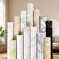 Papier peint moderne auto-adhésif en faux marbre, panneau mural en PVC imprimable en 3D, imperméable pour la décoration de la cuisine et de la salle de bain
