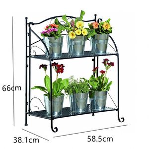 Plant Pot Stand Garden Flower Herb Display Folding Tiered Shelving for Outdoor &amp; Indoor - Product Image 6