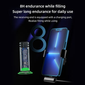 Dernier modèle V8 2.4G Lavaliere Mini Microphone portable à réduction de bruit Microphone portable sans fil 2 pièces pour <span class=keywords><strong>Youtube</strong></span> - Product Image 4