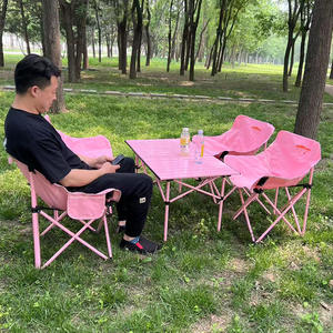 Wenyan, mesa plegable portátil moderna para exteriores, juego de sillas, silla de Luna de Metal, mesa plegable para viajes, Camping, Picnics, tela Oxford - Product Image 3