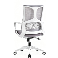 Chaise de bureau pivotante réglable à accoudoirs fixes, vente directe d'usine, chaise en maille confortable et économique, chaise d'ordinateur