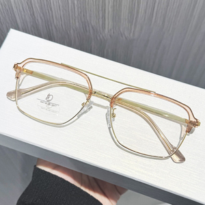 Gafas Ópticas Metálicas Cuadradas de Media Montura con Forma de Diamante Clásica, Grandes, Anti Luz Azul para Computadora, Ligeras y Resistentes - Product Image 4
