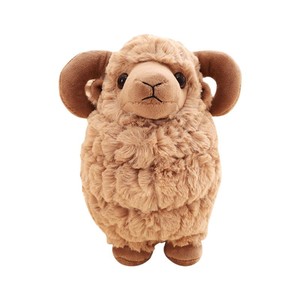 Vente en gros usine : Peluche créative en forme de mouton de dessin animé, coussin en coton PP à poils courts, maille lavée, anti-stress - Product Image 1