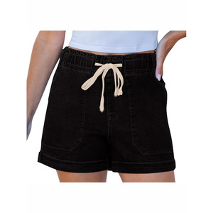 Pantalones cortos de mezclilla para mujer europea americana con cordón de cintura elástica para Comercio exterior transfronterizo TEMU AliExpress - Product Image 5