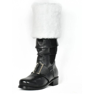 Stivali in Pelle PU per Autunno Inverno, Scarpe Natalizie, Stivali con Pelliccia Bianca per Halloween, Stivali al Ginocchio per Capodanno, Vendita all'Ingrosso - Product Image 2