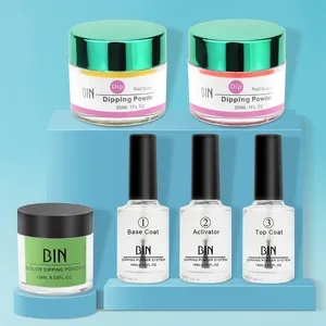 BIN Popular Pigment Dipping Powder Kit Sets Color Dipping Nail Powder