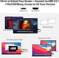 Écran dédié pour une expérience visuelle améliorée, moniteur portable tactile IPS FHD de 15,6 pouces, résolution 1080p pour interface 60 Hz