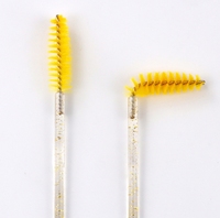 Brosse à cils jetable en cristal 50 pièces Extension de cils pour les yeux Baguettes de mascara réutilisables Maquillage professionnel Outil de beauté