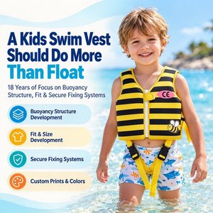 Chaleco de Natación de Neopreno para Niños con Soporte de Flotabilidad de Espuma EPE para el Aprendizaje de Natación y Seguridad Acuática en Piscinas para Bebés y Niños - Product Image 1